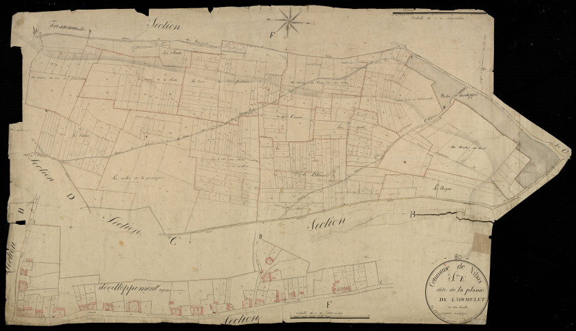 Plan du cadastre napoléonien - Nibas : Plaine de l'Hormelet (La), E