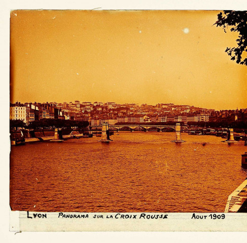 Lyon (Rhône). Panorama sur la Croix-Rousse