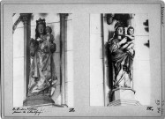 Statue de Notre-Dame du Hêtre provenant de l'abbaye de Clairfay et statue de la Vierge à l'enfant