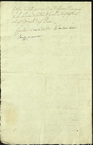 Noms de la population de la paroisse de Contoire et Hamel pour 1792