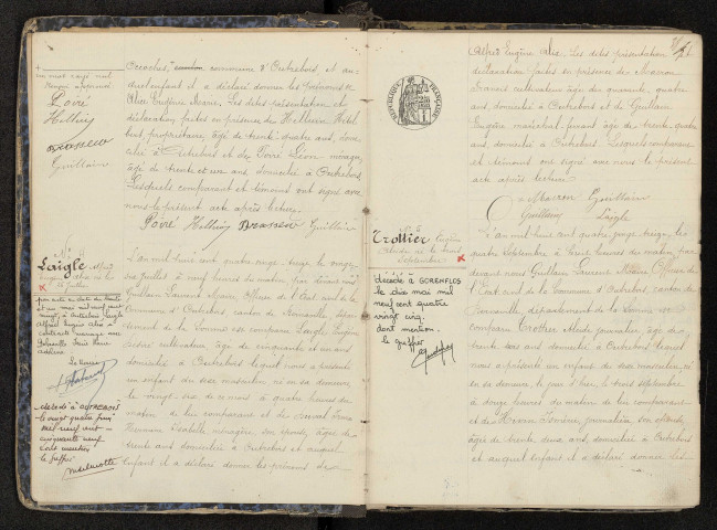 Outrebois : naissances, mariages, décès (1893-1902)