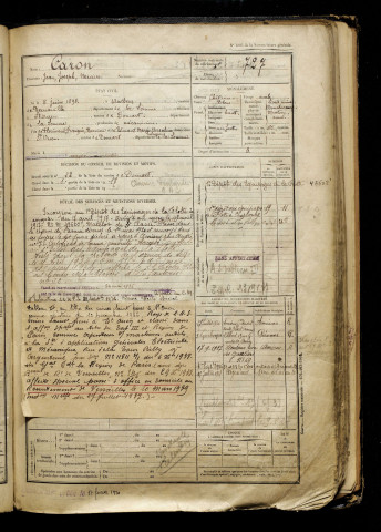 Caron, Jean Joseph Narcisse, né le 08 juin 1898 à Autheux (Somme), classe 1918, matricule n° 727, Bureau de recrutement d'Abbeville