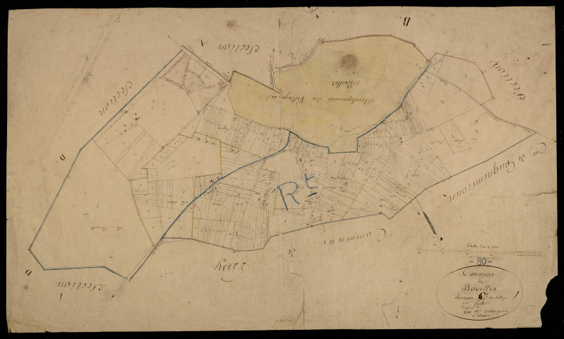 Plan du cadastre napoléonien - Bovelles : Village (Le), C1