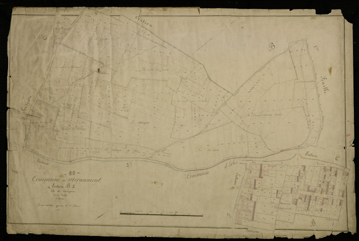 Plan du cadastre napoléonien - Miraumont : Marquai (Le), B2