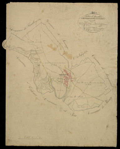 Plan du cadastre napoléonien - Croixrault : tableau d'assemblage