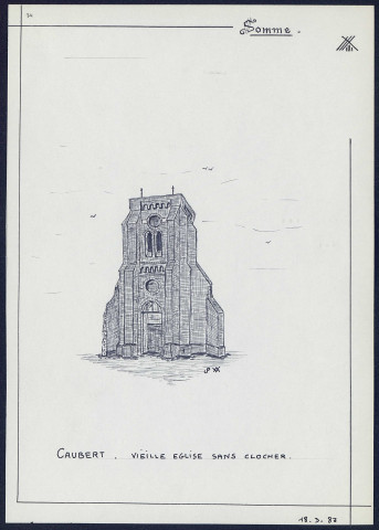 Caubert : vieille église sans clocher - (Reproduction interdite sans autorisation - © Claude Piette)