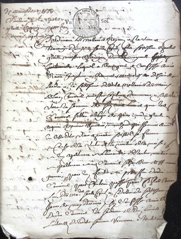 Etude de Me Philippe Caron à Amiens (étude n°1). Minutes de l'année 1680