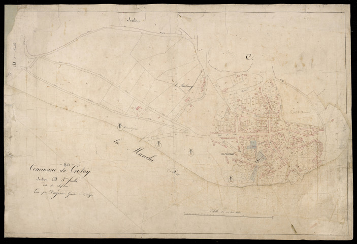 Plan du cadastre napoléonien - Crotoy (Le) : Chef-lieu (Le), D3