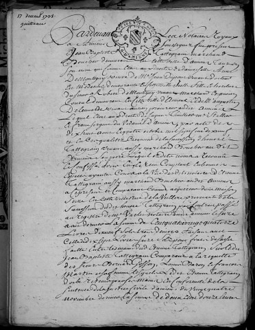 Etude de Me François Henin à Amiens (étude n°3). Minutes de l'année 1738