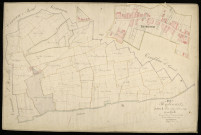 Plan du cadastre napoléonien - Hesbecourt : Village (Le) ; Grands Bieffes (Les), A et partie développée de A