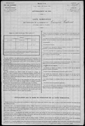 Recensement de la population : Guyencourt-Saulcourt