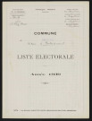Liste électorale : Lanchères, Section de Poutrincourt