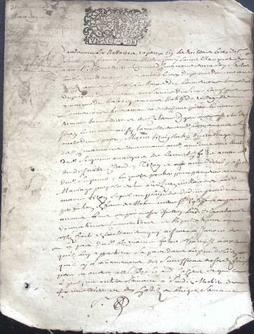 Etude de Me Nicolas Rouget à Amiens (étude n°5). Minutes de l'année 1709