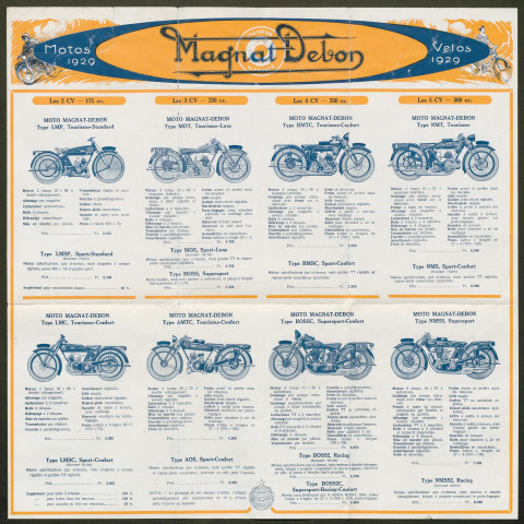 Publicités pour vélos et motos : Magnat-Debon
