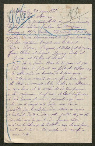 Témoignage de Antraygues, Jean et correspondance avec Jacques Péricard