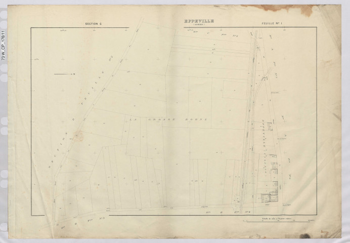 Plan du cadastre rénové - Eppeville : section C1