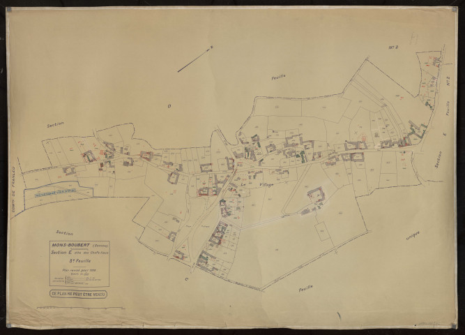Plan du cadastre rénové - Mons-Boubert : section E3