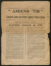 Amiens-tir, organe officiel de l'amicale des anciens sous-officiers, caporaux et soldats d'Amiens, numéro 123 (mai 1939)