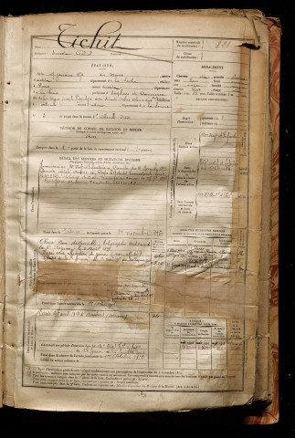 Tichit, Ernest Gabriel, né le 17 janvier 1872 à Mans (Le) (Sarthe), classe 1892, matricule n° 821, Bureau de recrutement d'Abbeville