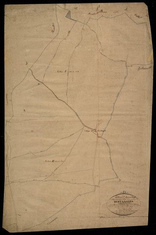 Plan du cadastre napoléonien - Bertangles : tableau d'assemblage
