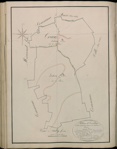 Plan du cadastre napoléonien - Atlas cantonal - Treux : tableau d'assemblage