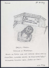 Dreuil-Hamel (commune d'Airaines) : buste du christ sur une sépulture au cimetière - (Reproduction interdite sans autorisation - © Claude Piette)