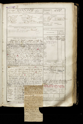 Ducorroy, Laurent Eugène Narcisse, né le 10 août 1896 à Naours (Somme), classe 1916, matricule n° 609, Bureau de recrutement d'Abbeville