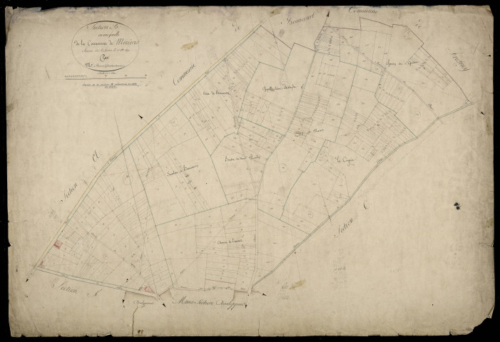 Plan du cadastre napoléonien - Mezieres-en-Santerre (Mézières) : B