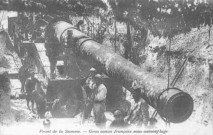 Front de la Somme - Gros canon français sous camouflage