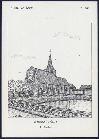 Goussainville (Eure-et-Loir) : l'église - (Reproduction interdite sans autorisation - © Claude Piette)