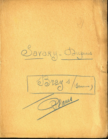 Bray-sur-Somme. Demande d'indemnisation des dommages de guerre : dossier Savary-Dupuis Joseph