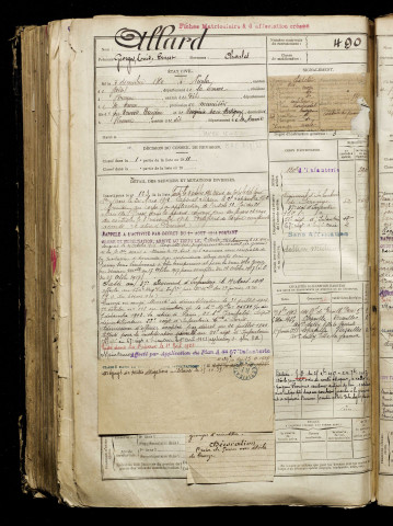 Allard, Georges Louis Ernest, né le 05 décembre 1890 à Nurlu (Somme), classe 1910, matricule n° 490, Bureau de recrutement de Péronne