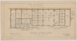 Projet d'agrandissement du Kursaal d'Onival. Plan de niveau : le sous-sol
