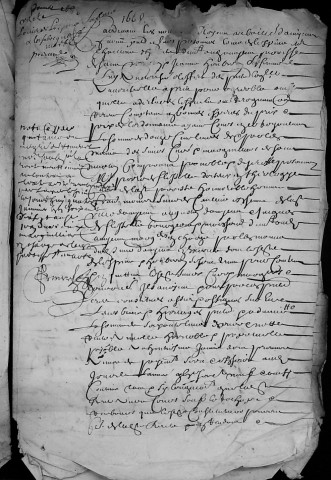 Etude de Me Antoine Ricard à Amiens (étude n°25). Minutes de l'année 1668