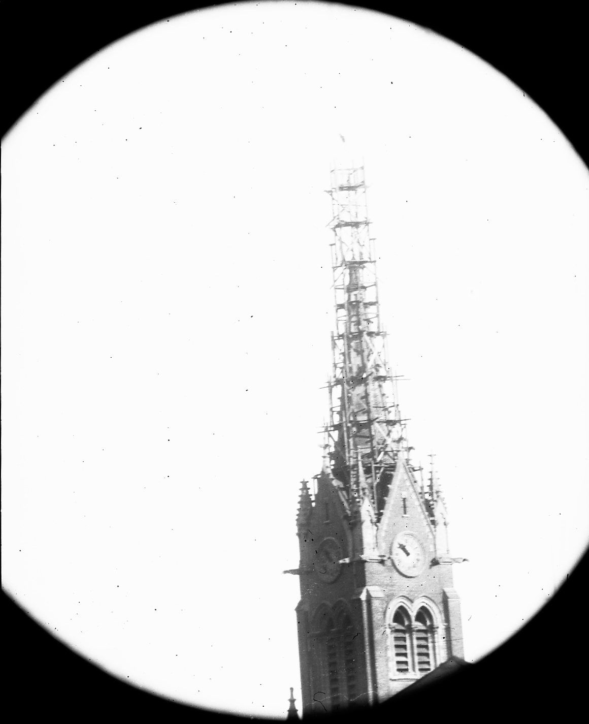 Réfection du clocher d'une église