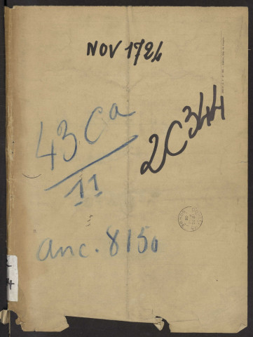 Contrôle des actes du bureau d'Albert pour la période du 23 novembre 1724 au 21 août 1725