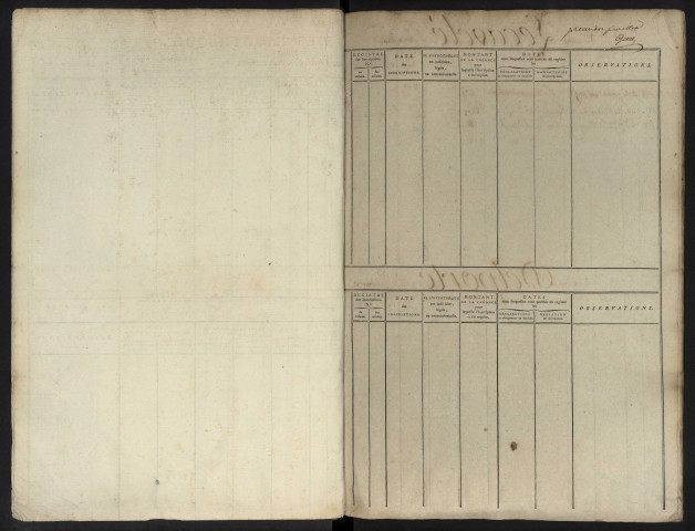Répertoire des formalités hypothécaires, du 28 germinal an XI au 3 prairial an XI, volume 53 (Conservation des hypothèques d'Amiens)
