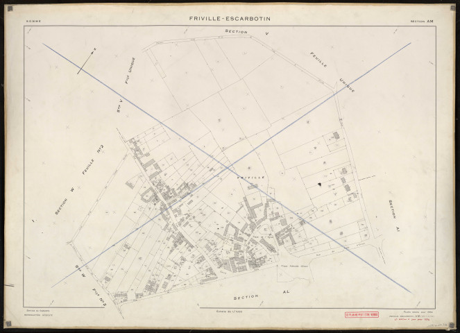 Plan du cadastre rénové - Friville-Escarbotin : section AM