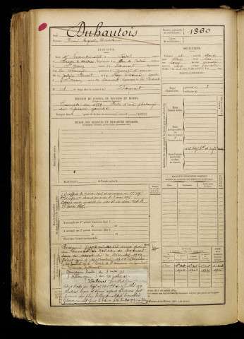 Duhautois, Henri Augustin Théodule, né le 15 novembre 1878 à Fortel-en-Artois (Pas-de-Calais), classe 1898, matricule n° 1360, Bureau de recrutement d'Abbeville