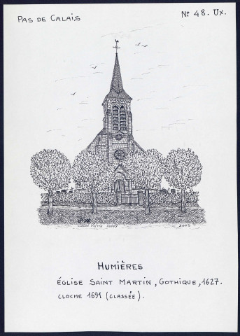 Humières (Pas-de-Calais) : église Saint-Martin - (Reproduction interdite sans autorisation - © Claude Piette)