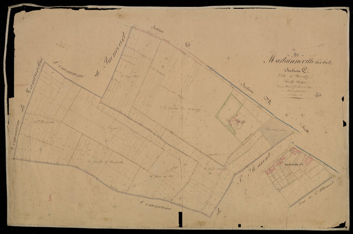 Plan du cadastre napoléonien - Martainneville (Martaineville les Butz) : Herveloy, C