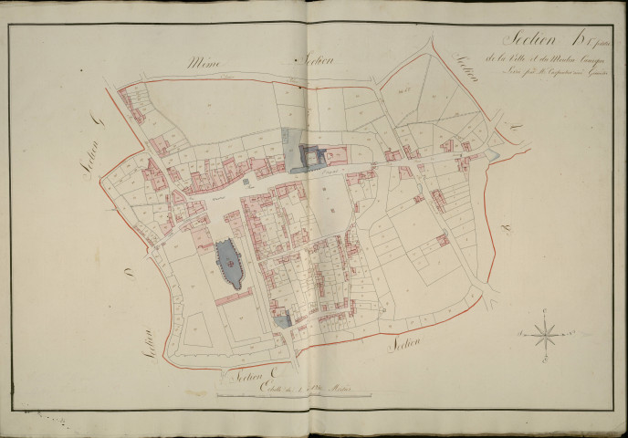 Plan du cadastre napoléonien - Saint-Riquier : Ville (La) ; Moulin Canique (Le), H1