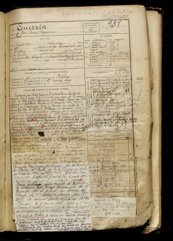 Guerrin, René Edmond Eugène, né le 07 août 1898 à Valenciennes (Nord), classe 1918, matricule n° 951, Bureau de recrutement d'Abbeville