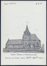 Saint-Michel-d'Halescourt (Seine-Maritime) : église de pierre grise - (Reproduction interdite sans autorisation - © Claude Piette)