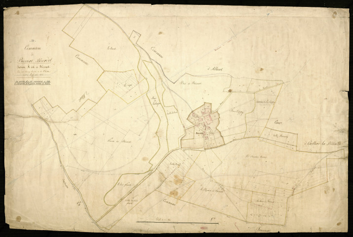 Plan du cadastre napoléonien - Becordel-Becourt (Bécourt-Bécordel) : Bécourt, A