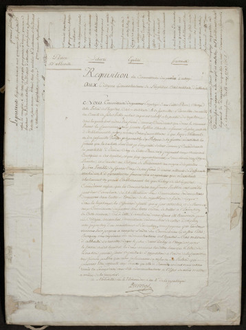 Délibérations du Directoire (et du Conseil général) du district d'Abbeville, 11e registre : 28 messidor an II-8 frimaire an III