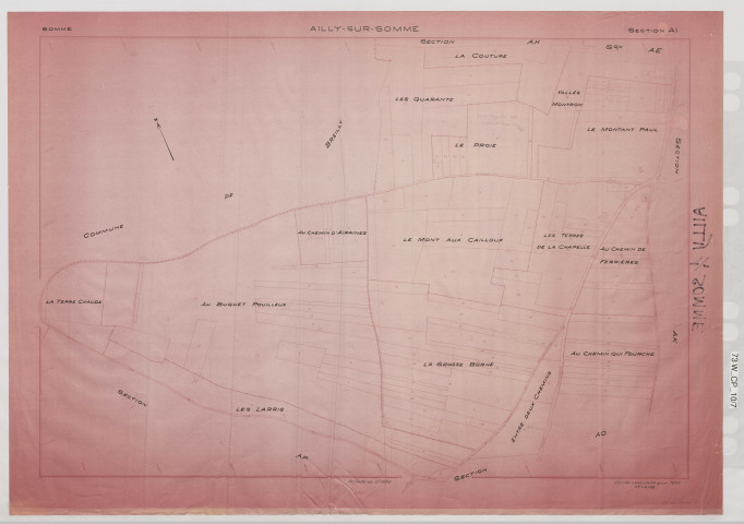 Plan du cadastre rénové - Ailly-sur-Somme : section AI