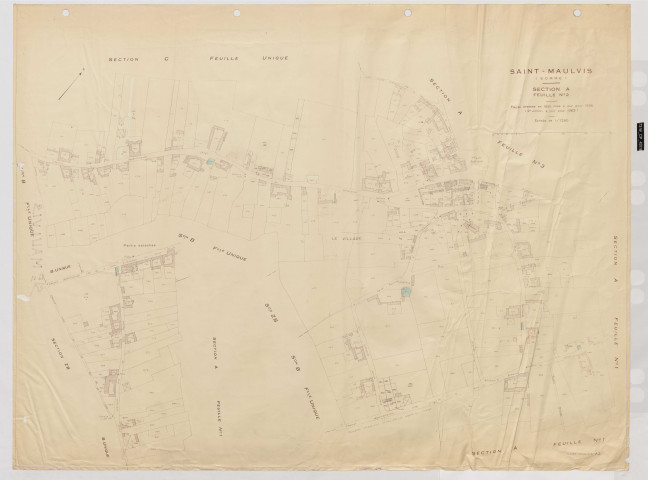 Plan du cadastre rénové - Saint-Maulvis : section A2