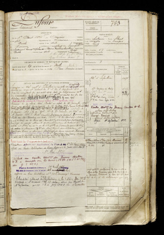 Dufour, Edouard, né le 01 août 1894 à Amiens (Somme), classe 1914, matricule n° 763, Bureau de recrutement de Péronne