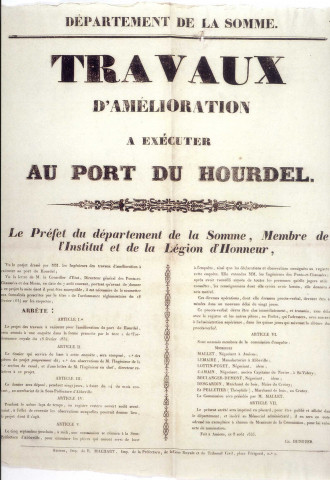 Département de la Somme - Travaux d'amélioration à exécuter au port du Hourdel